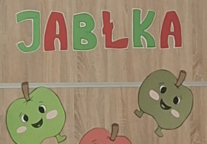Kolorowy napis dzień jabłka