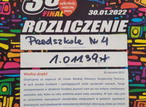 30 Finał WOŚP w naszym przedszkolu