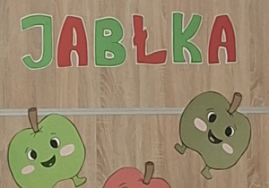 Kolorowy napis dzień jabłka